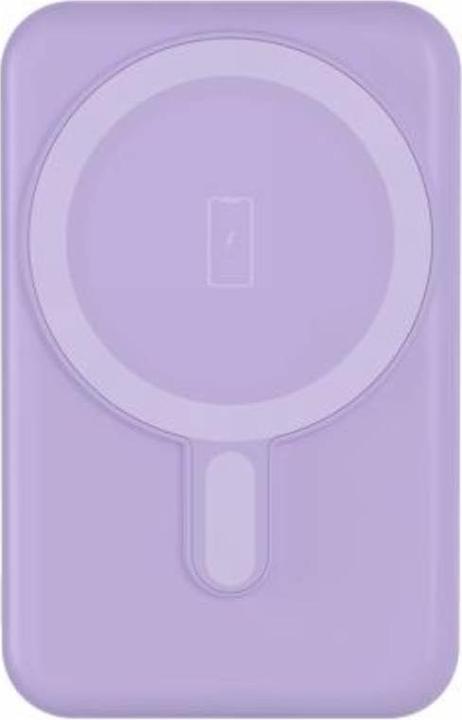 Immagine prodotto Bigben Caricabatterie a induzione Powerbank, compatibile con MagSafe, viola (5000 mAh, 10 W)