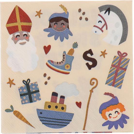 Produktbild Folat 'Welcome Sint & Pieten' - Sint und Pieten - 12,5 x 12,5 cm - 20 Stück (20 x)