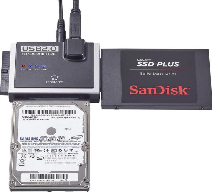 Produktbild Renkforce USB 2.0 zu IDE+SATA Konverter