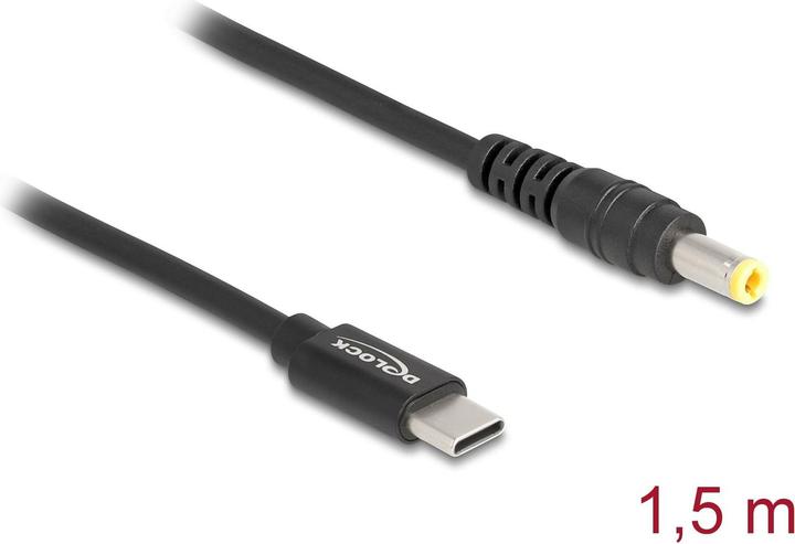 Delock Charging cable USB-C to 5.5 x 2.5 mm plug 1.5 m