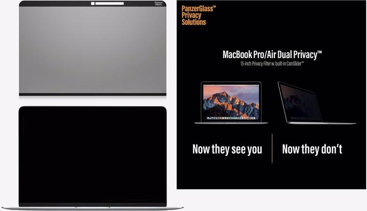 Produktbild PanzerGlass MacBook Pro Displayschutz + DualPrivacy magnetisch (15.40", 16 : 10)
