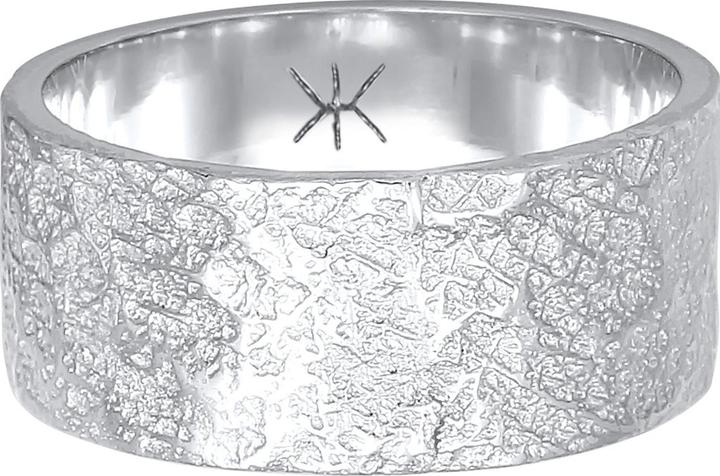 Image du produit Kuzzoi Bague Hommes Bandeau Structure Organique 925 Argent (60, Argent 925)
