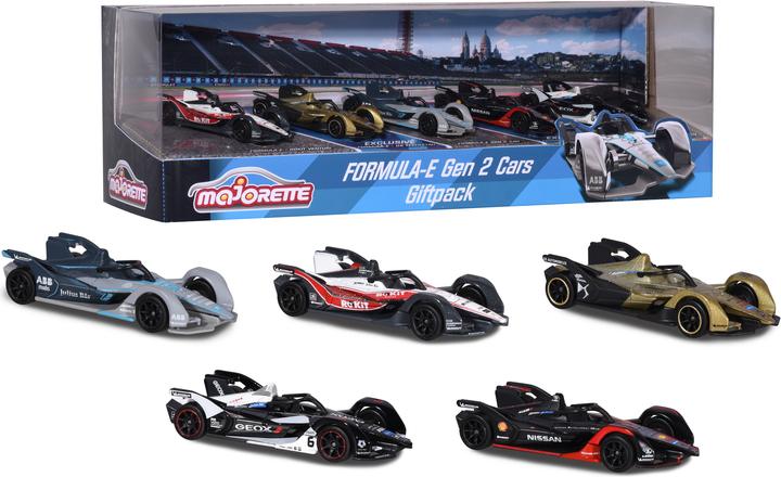Actual product image Majorette Formula E Gen 2 Cars 5 Pieces Giftpack