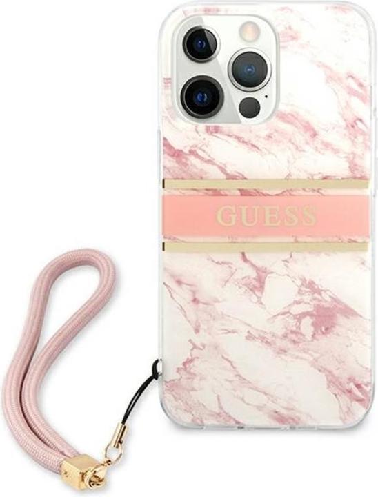 Produktbild Guess Hard Cover Marble Stripe with Strap (Apple iPhone 13 Pro Max)