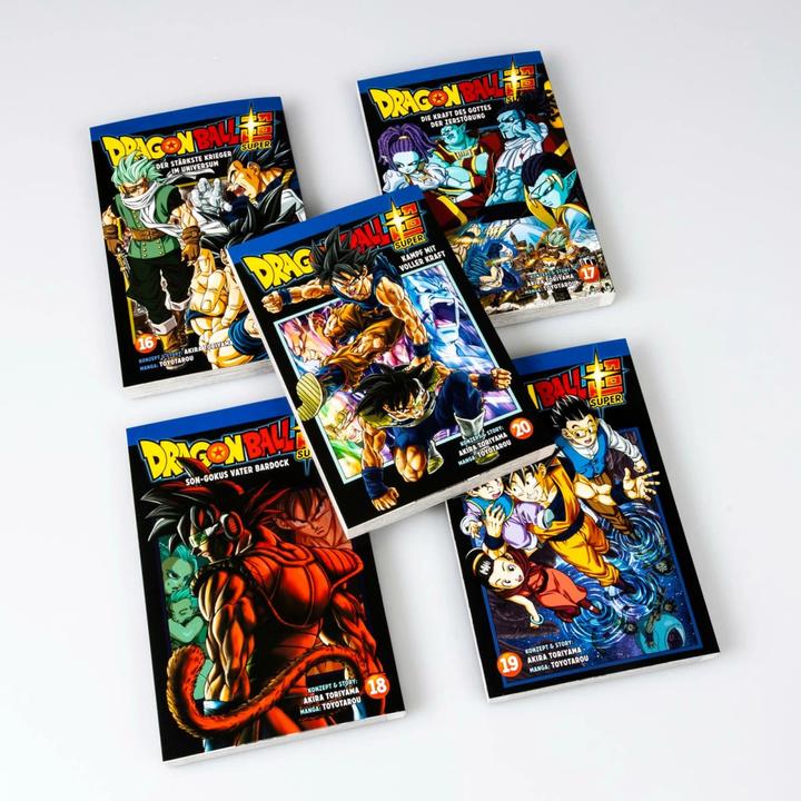 Actual product image Dragon Ball Super, Bände 16-20 im Sammelschuber (German, Toyotarou, Akira Toriyama (Original Story), Cordelia Suzuki, 2024)