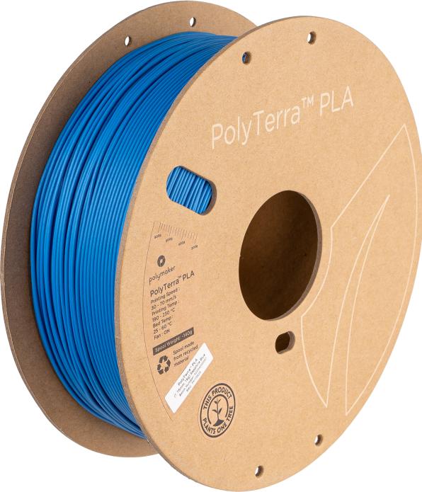 Produktbild Polymaker PolyTerra PLA - Sapphire Blue - 2.85mm (PLA, 2.85 mm, 1000 g, Blau)