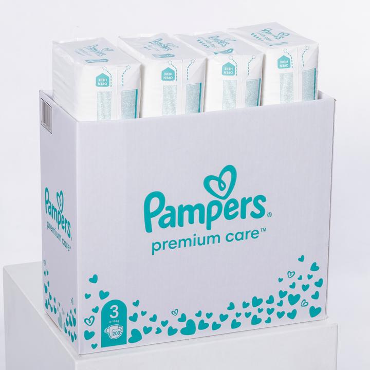 Image du produit Pampers Premium Care (Taille 3, Pack mensuel, 200 pièce(s))