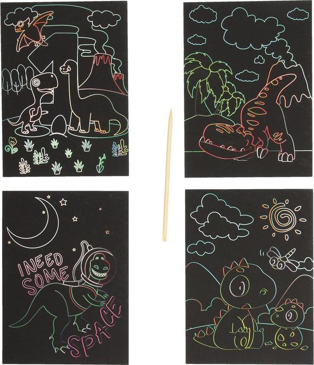 Actual product image Scratch cards Dinos