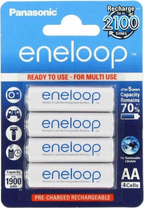 Immagine prodotto Panasonic Eneloop BK-3MCC Mignon AA Vassoio 4 pezzi e caricatore LCD BC 700 (4 pz., AA, 2000 mAh, Batteria + Caricabatterie)