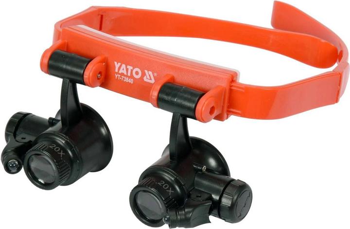 Actual product image Yato Professional Headband Magnifying Glasses with Illumination | Binocular | 10x/15x/20x/25x | YT-73840