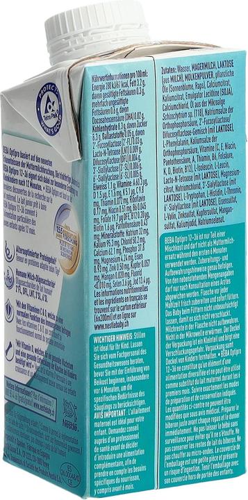 Nutritional values and ingredients Beba Optipro Junior 12-36 (218.50 g, from 12 m.)