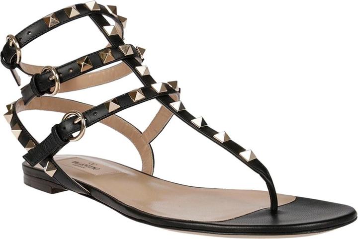 Actual product image Valentino Garavani Rockstud Flip-Flop Sandals (35.5)
