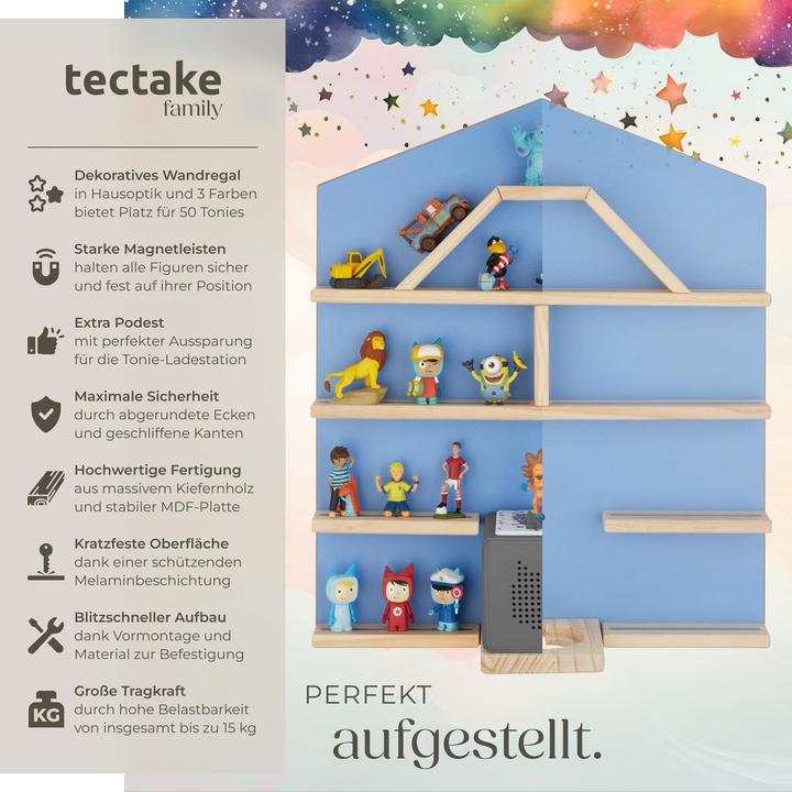Produktbild tectake Wandregal Mylittle Story für bis zu 50 Tonies