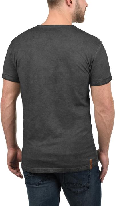 Immagine prodotto Solid Tihn T-Shirt A Maniche Corte Maglietta Da Uomo Con Collo Grandad In Cotone 100% (L)