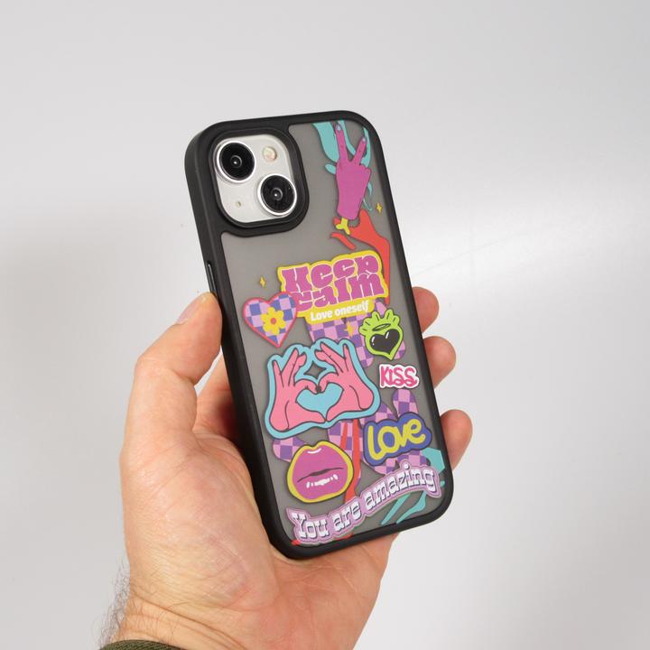 Immagine prodotto PhoneLook Copertura in gomma Blur Keep Calm trasparente (Apple iPhone 15)