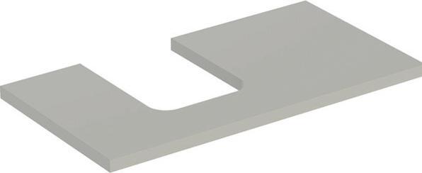 Immagine prodotto Geberit Piastra per lavabo ONE, taglio a sinistra, per lavabo da appoggio a forma di bacinella, 90x3