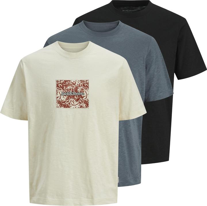 Jack & Jones 3er-pack Logo Rundhalsausschnitt T-shirt T-shirt