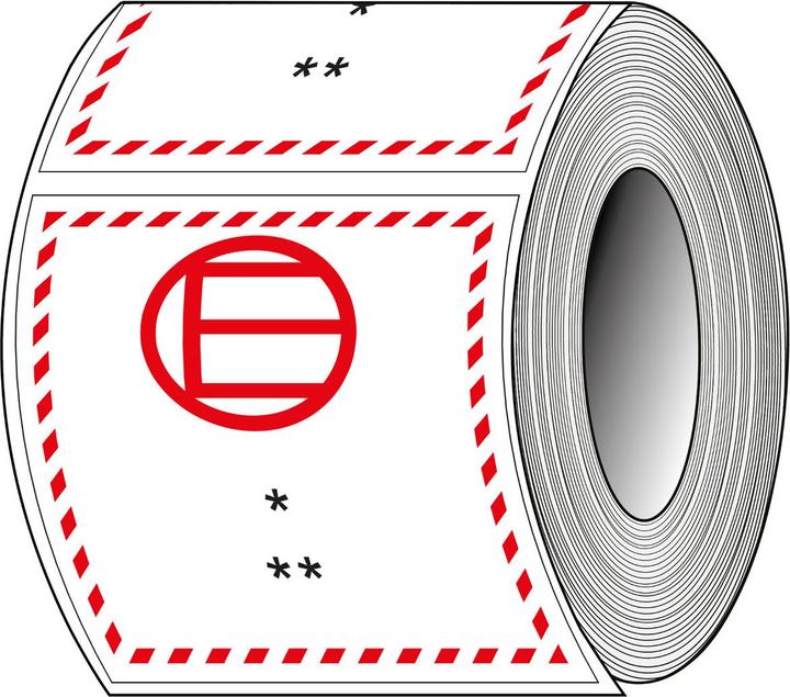Actual product image Brady ADR-QE, B-7610, packaging labels - quantity excluded, paper, matt, red on white, 100 x