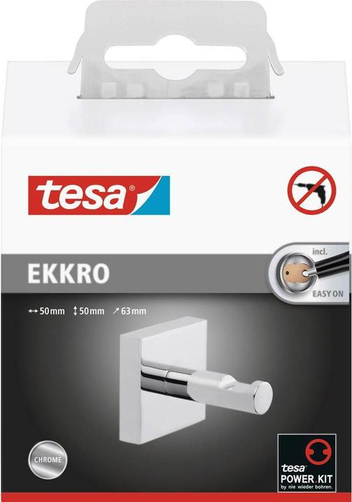 Actual product image tesa EKKRO coat hooks incl. adhesive solution without drilling