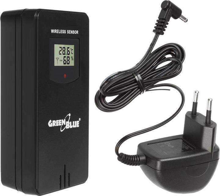 Actual product image Greenblue Radio weather station colour with DCF moon phases barometer calendar power supply GB540N