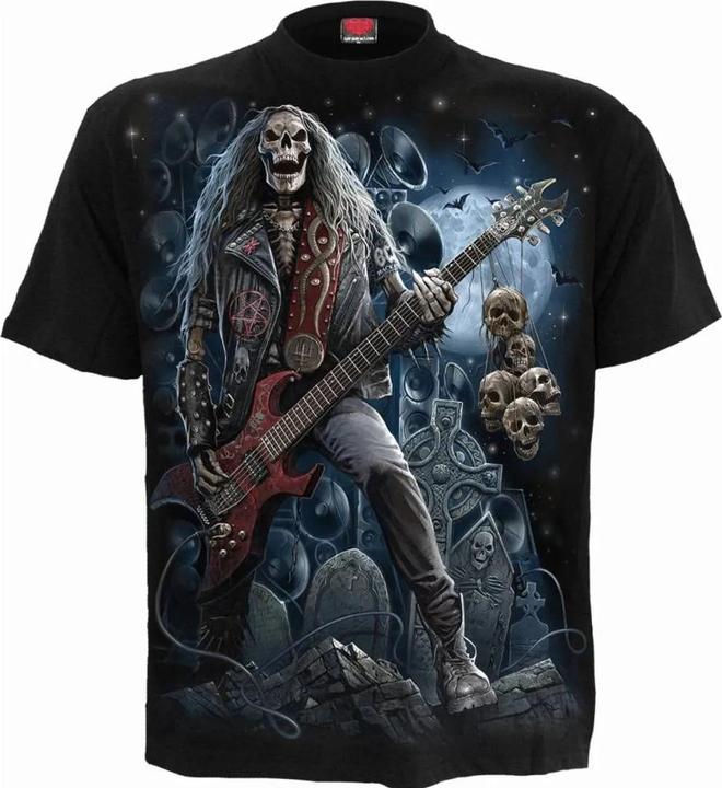 Actual product image Spiral Unisex Adult Grim Rocker T-Shirt (4XL)