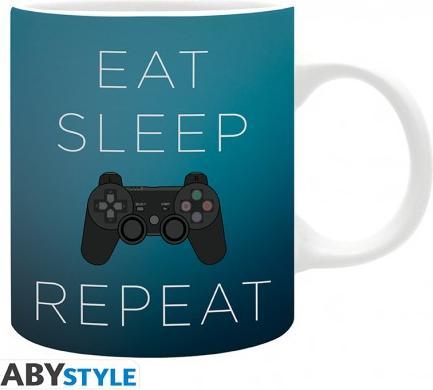 Actual product image Universal Textiles PLAYSTATION - Mug - 320 ml - Eat Sleep Repeat - subli - box x2 (320 ml, 2 x)