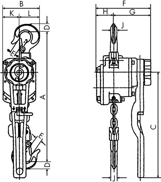 Actual product image Planeta Lever hoist AH