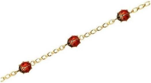 JGZ Bracelet Marienkäfer (14 cm, 9 Karat Gelbgold 375)