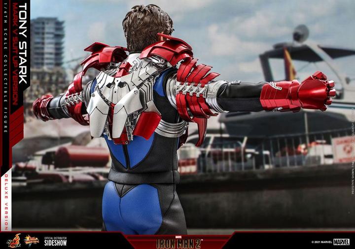 Immagine prodotto Hot Toys Movie Masterpiece 1/6 Tony Stark (versione con tuta del marchio V) Deluxe