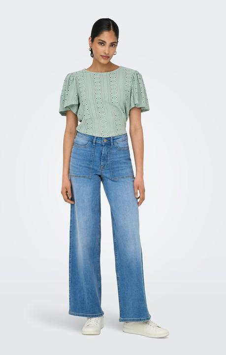 Image du produit Only Normal geschnitten Rundhals Voluminöser Armschnitt Top Top (S)