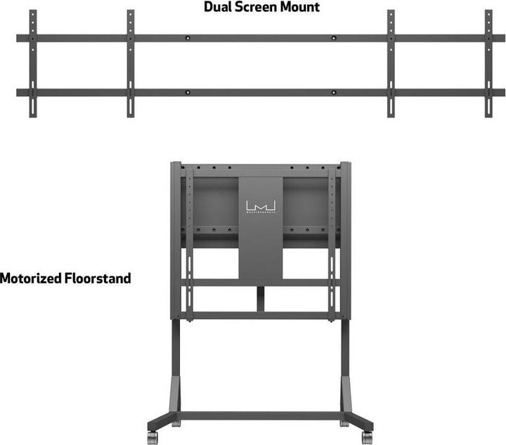 Produktbild Multibrackets MB motorisierter Dual-TV Ständer, schwarz/0440 (84", 160 kg)