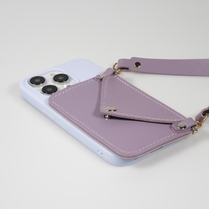 Produktbild PhoneLook Hülle Soft-Touch-Silikon mit Karten- oder Geldfach aus Leder und integriertem Lanyard (Apple iPhone 14 Pro Max)