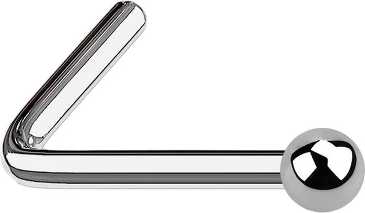 Image du produit Star Piercing Clous de nez coudés argent avec boule (Titane G23, sans laiton)