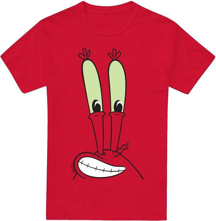 Actual product image Spongebob Squarepants Mens Smile Mr Krabs Face T-Shirt (S)