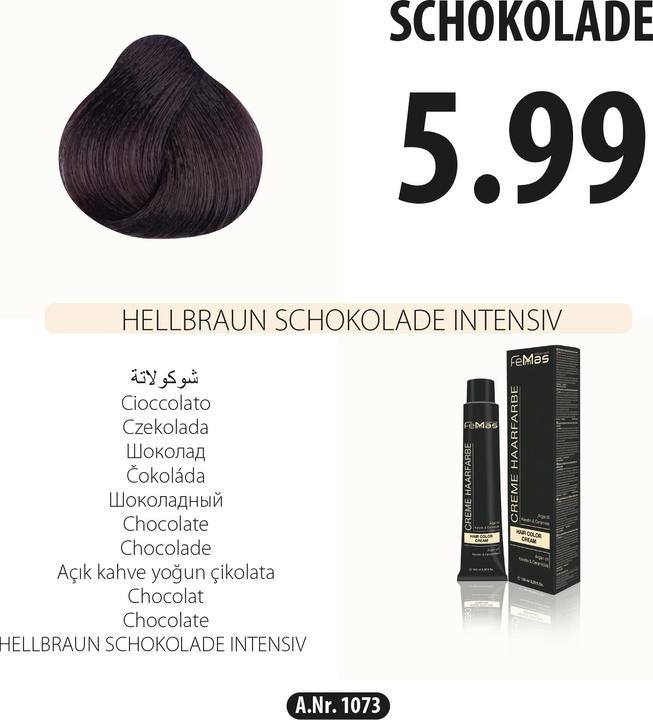 Actual product image FemMas 5.99) Hair Color Light Brown Chocolate Intense 100ml (Light brown chocolate intensive)