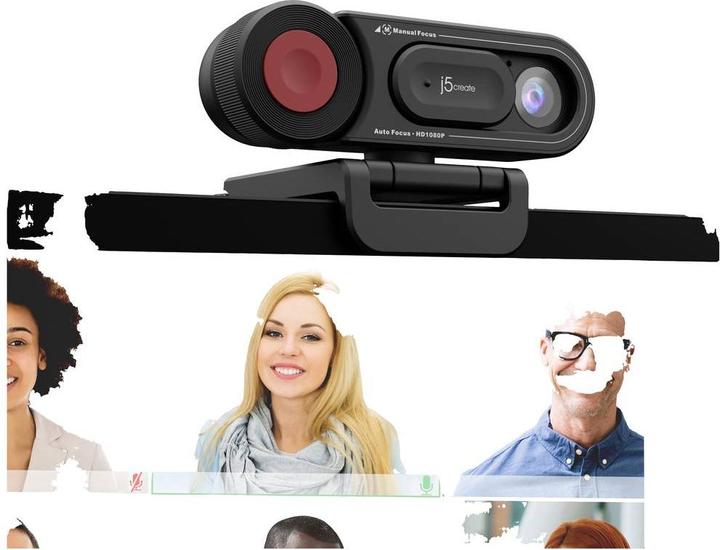 Produktbild j5Create JVU250 Webcam HD avec mise au point automatique et manuelle, 2 MP, 1920 x 1080 pixels, 30 i (2 Mpx)