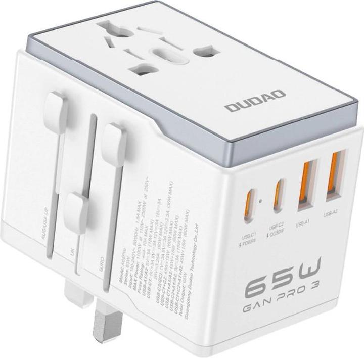 Dudao A65Pro Universal Travel Adapter White