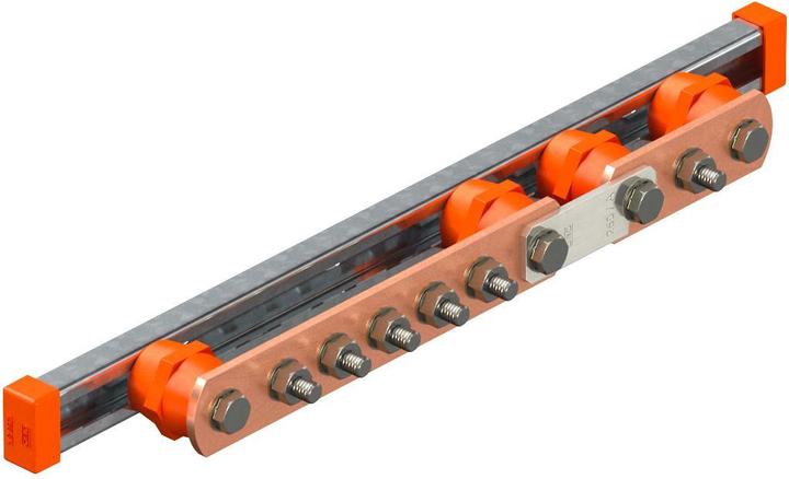 Image du produit OBO Bettermann OBO 1802 DC 5+1 CU Barre d'équipotentialité BigBar/5+1 raccords CU 5+1 x M10