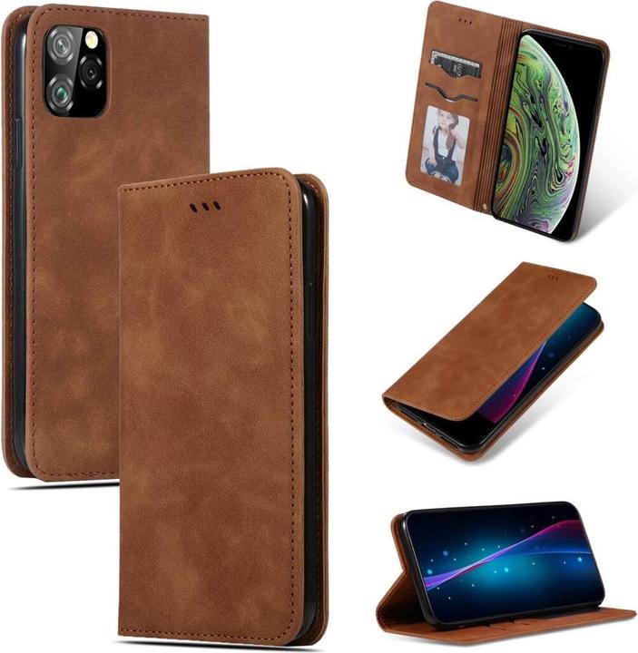 Productafbeelding Cover-Discount iPhone 11 Pro Max - Business Flip Case bruin (Apple iPhone 11 Pro Max)