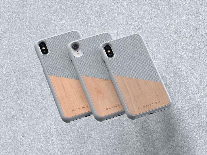 Image du produit Nordic Elements Hélium original - Étui pour Iphone Xs Max avec véritable bois d'érable (gris clair) (Apple iPhone XS Max)