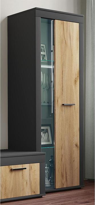 Immagine prodotto VCM Mobile Vetrina Soggiorno Vetro Usilo (60 x 35 x 159 cm)