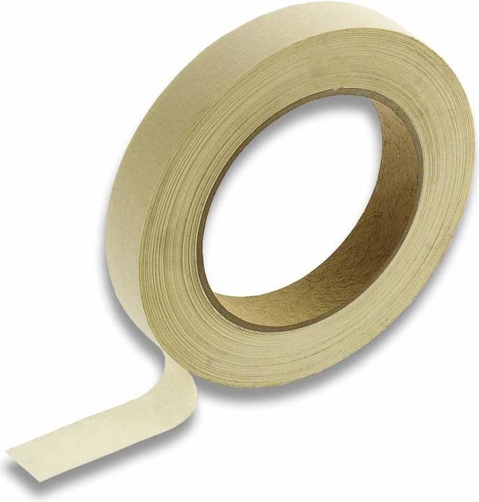 Actual product image Cimco Flat crepe paper masking tape, width 19 mm, length 50 m, thickness 0.16 mm, beige (19 mm)