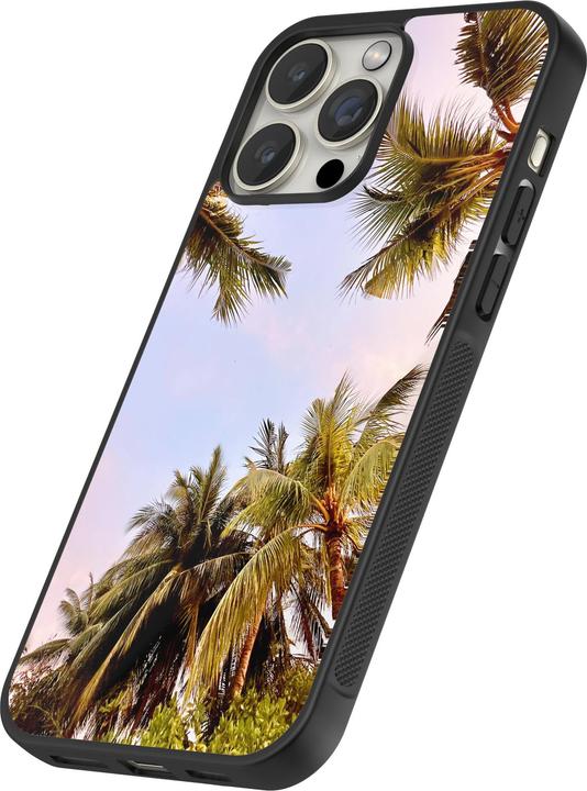 Produktbild PhoneLook Hülle Silikon schwarz Summer 2023 palm tree vibe (Apple iPhone 12 Pro Max)
