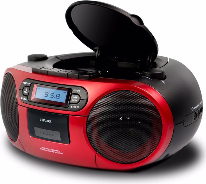Actual product image Aiwa Radijo kasetė BBTC550RD 6W Raudona (FM, Bluetooth)