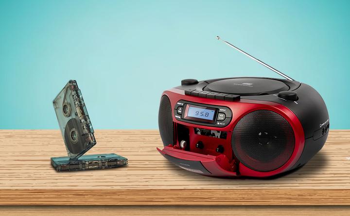 Actual product image Aiwa Radijo kasetė BBTC550RD 6W Raudona (FM, Bluetooth)