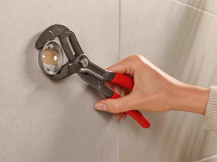 Actual product image tesa MOON GREY Towel rail two-arm incl. adhesive solution without drilling