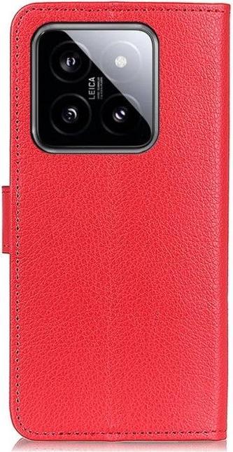 Actual product image MU Classic Litchi Leather Bookcover Series (Xiaomi 14 Pro)