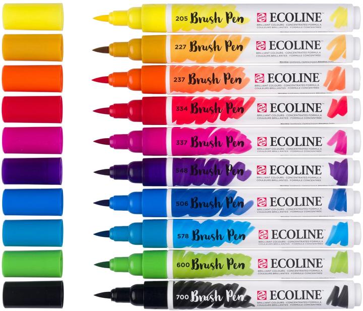 Immagine prodotto Talens Penna a pennello ECOLINE (Multicolore, 10 x)