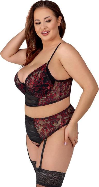 Actual product image Cottelli Collection Bra Set black/red 95E/2XL (95 E)