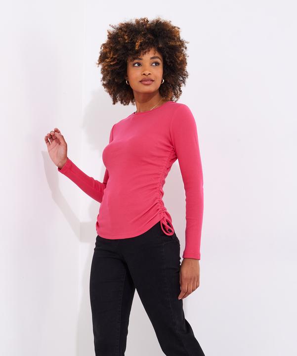 Produktbild Joe Browns Rouched Tie Side Ribbed Long Sleeve Top (38)